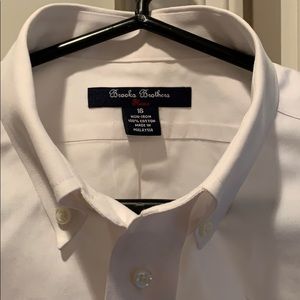 Brooks Brothers White button down boys size 16